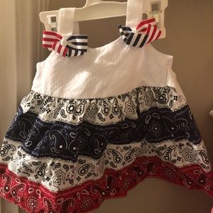 Patriotic baby bandana dress